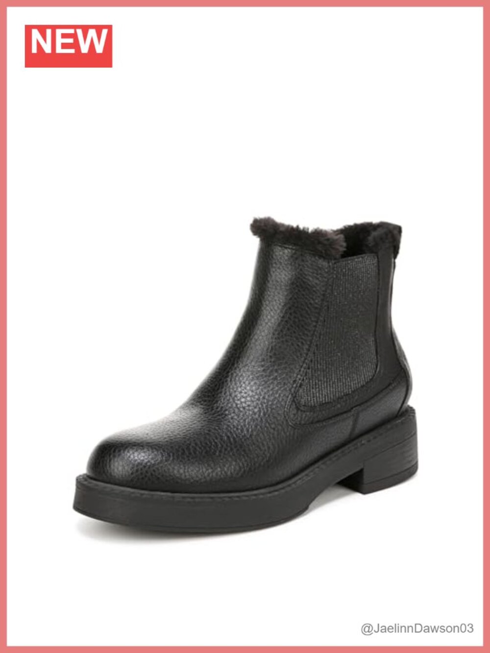 Cozy Chelsea Booties with Faux Leather Upper and Block Heel